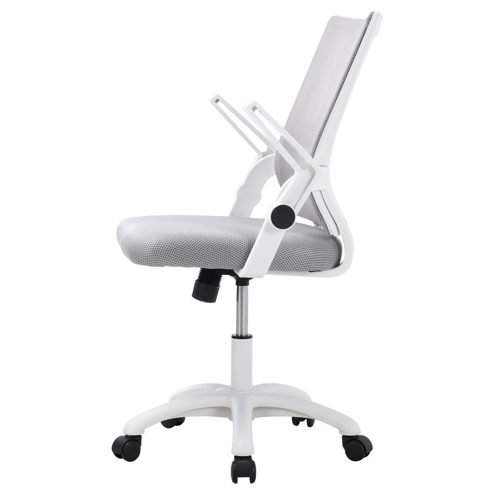 Mesh Back Ergonomic 360 Degree Swivel Office Chair with Folding Armrests - House Comfort