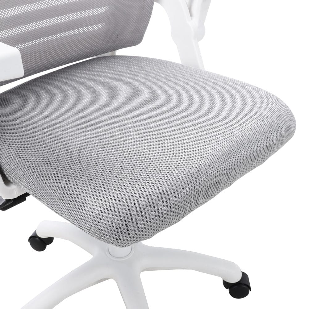 Mesh Back Ergonomic 360 Degree Swivel Office Chair with Folding Armrests - House Comfort