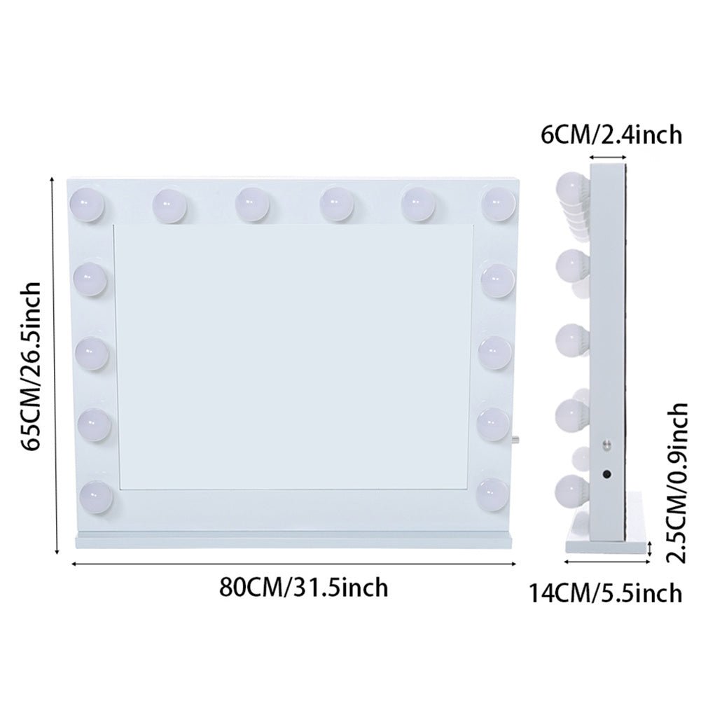 Metal Bulb Makeup Mirror for Tabletop - House Comfort