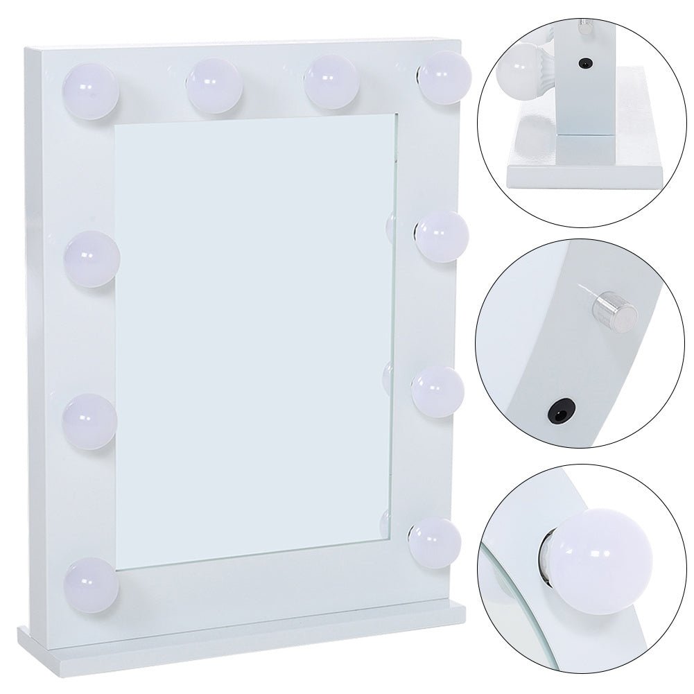 Metal Bulb Makeup Mirror for Tabletop - House Comfort