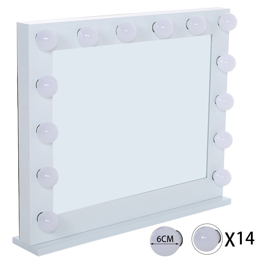 Metal Bulb Makeup Mirror for Tabletop - House Comfort