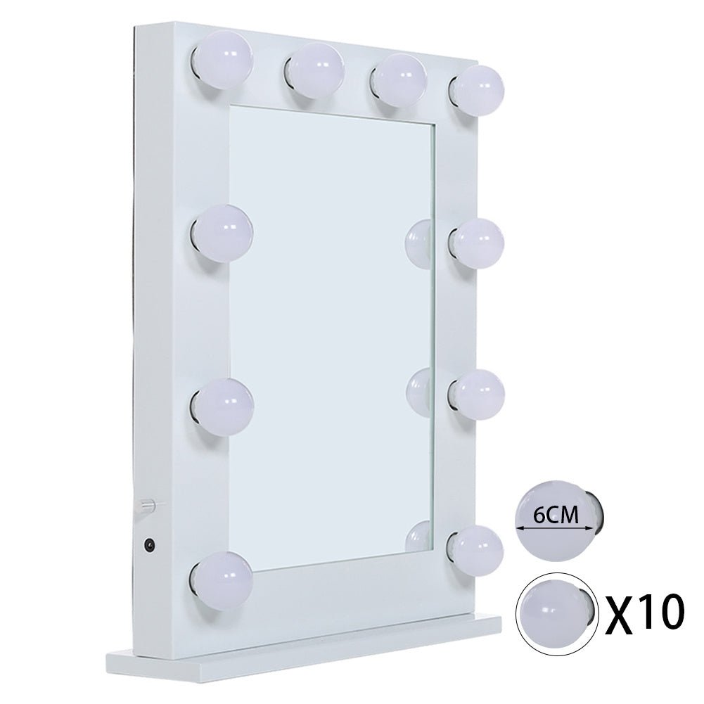Metal Bulb Makeup Mirror for Tabletop - House Comfort