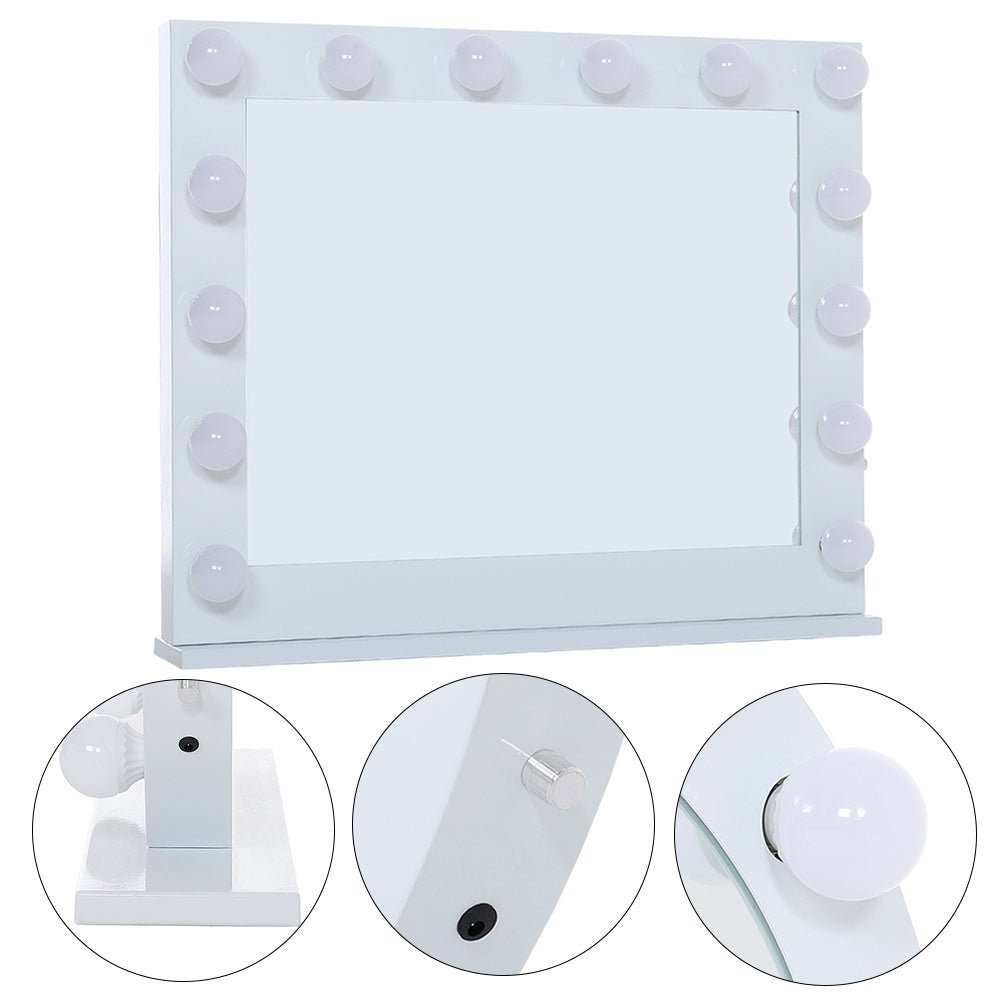 Metal Bulb Makeup Mirror for Tabletop - House Comfort