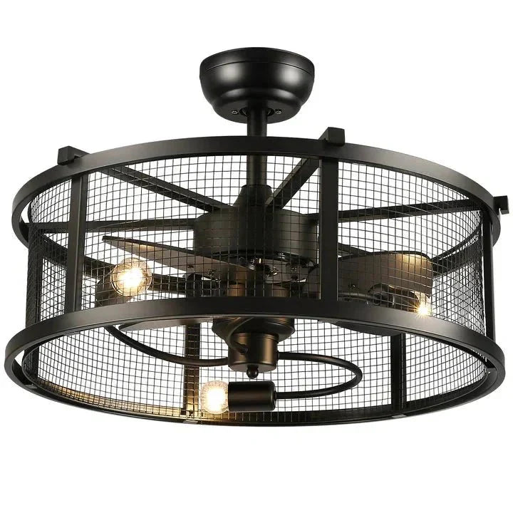 Metal Industrial Ceiling Fan Light - House Comfort