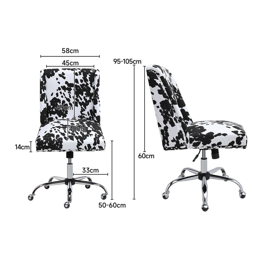 Milk Cow Print Swivel Office Chair - House Comfort
