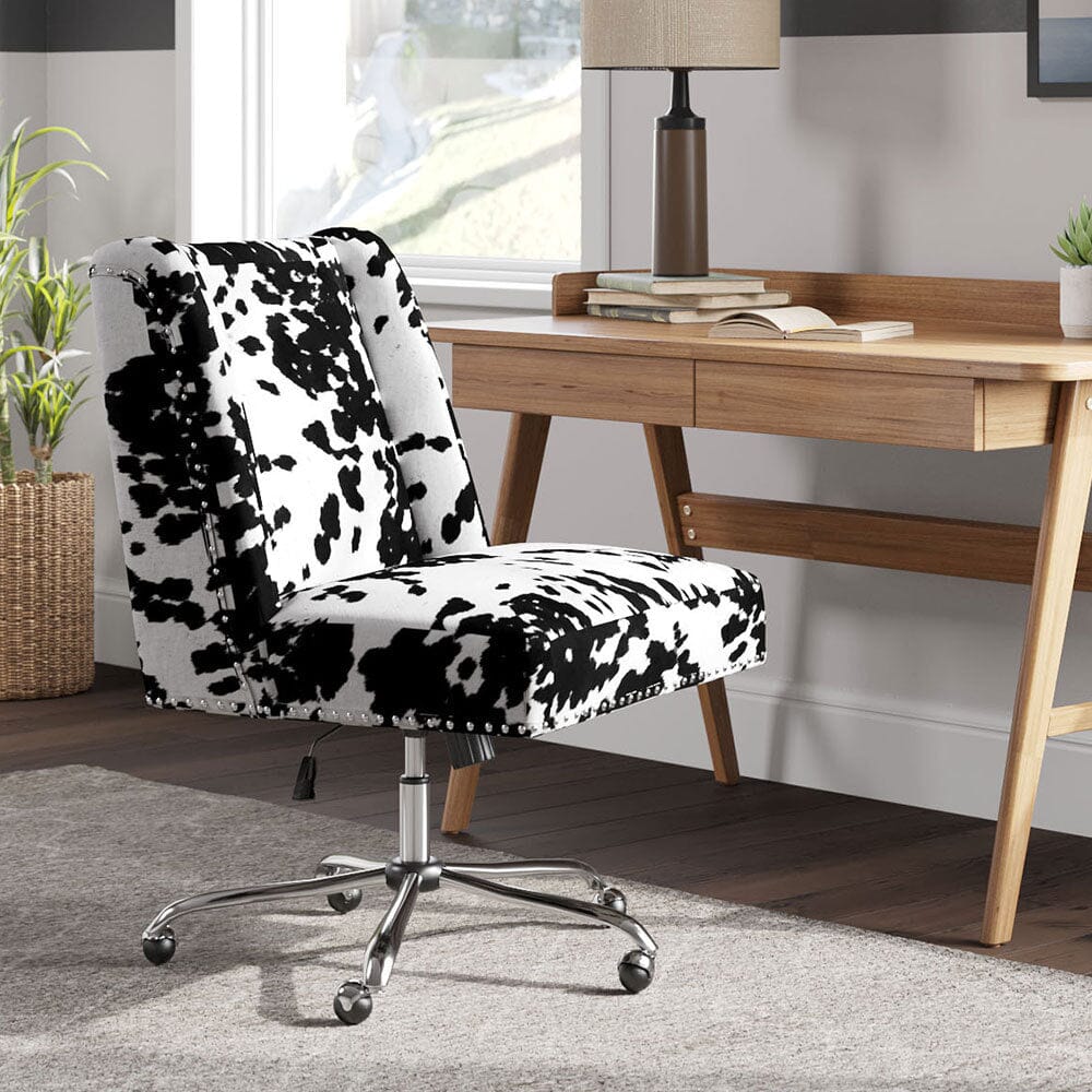 Milk Cow Print Swivel Office Chair - House Comfort