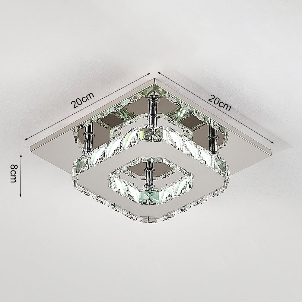 Modern 2 - Tier Crystal LED Ceiling Light Fixture Dimmable/Non - dimmable - House Comfort