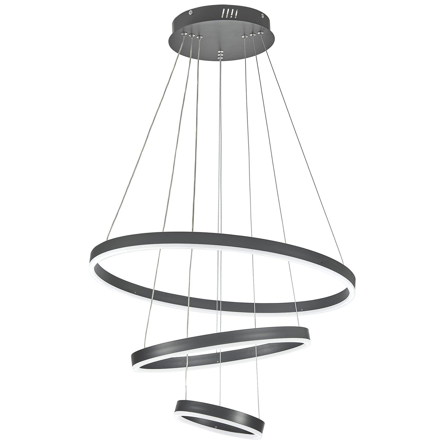Modern 3 Ring Aluminum Round Hanging LED Pendant Light - House Comfort