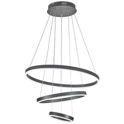 Modern 3 Ring Aluminum Round Hanging LED Pendant Light - House Comfort