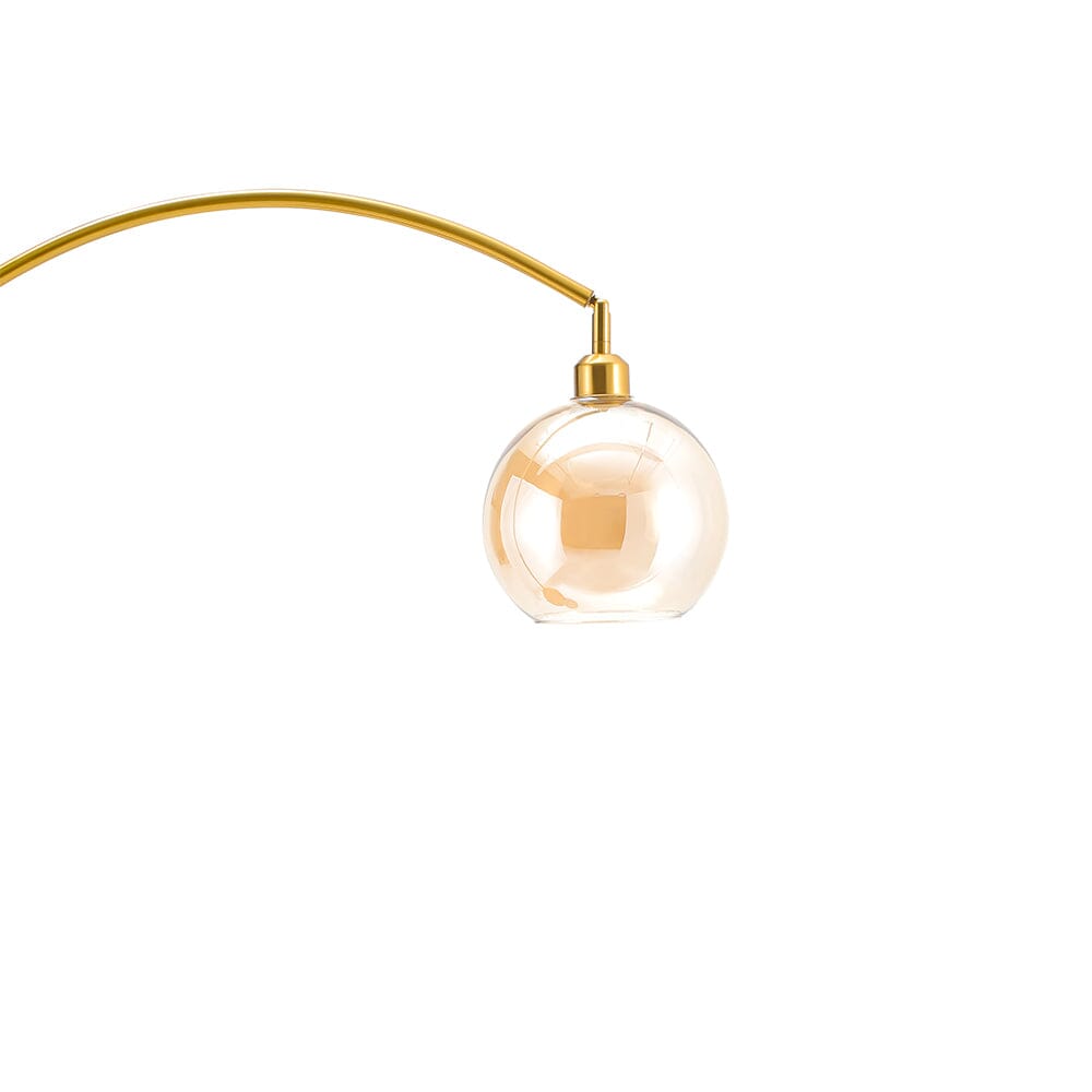 Modern Adjustable Arc Floor Lamp with Wood Tray - House Comfort