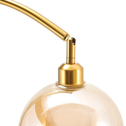 Modern Adjustable Arc Floor Lamp with Wood Tray - House Comfort