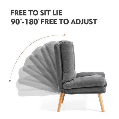 Modern Comfort Adjustable Recliner with Footstool Grey - House Comfort