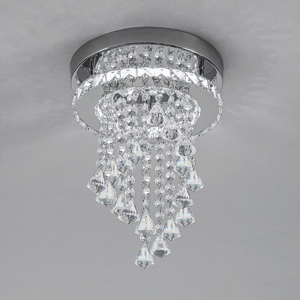 Modern Crystal Ceiling Light with Droplets Cool White - House Comfort