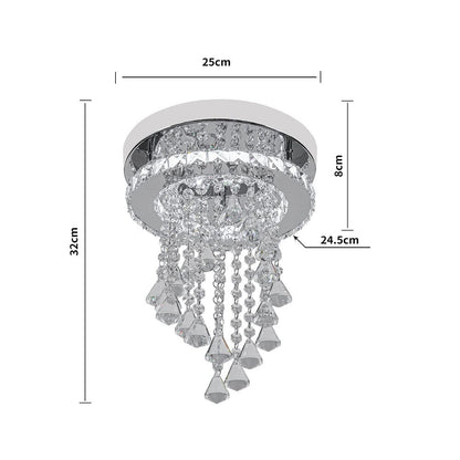 Modern Crystal Ceiling Light with Droplets Cool White - House Comfort