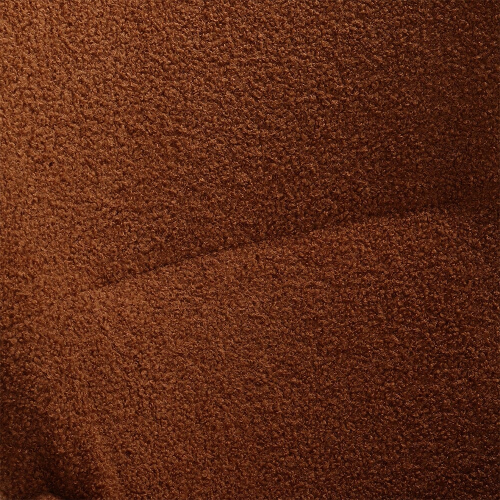 Modern Faux Wool Rocking Chair Upholstered Beige - House Comfort