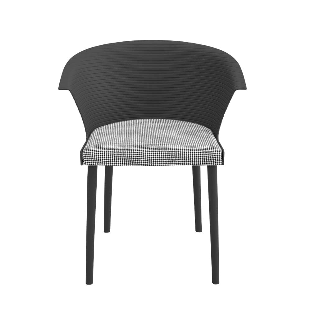 Modern Gray Plastic Chairs, Set of Four, Durable and Lightweight - House Comfort
