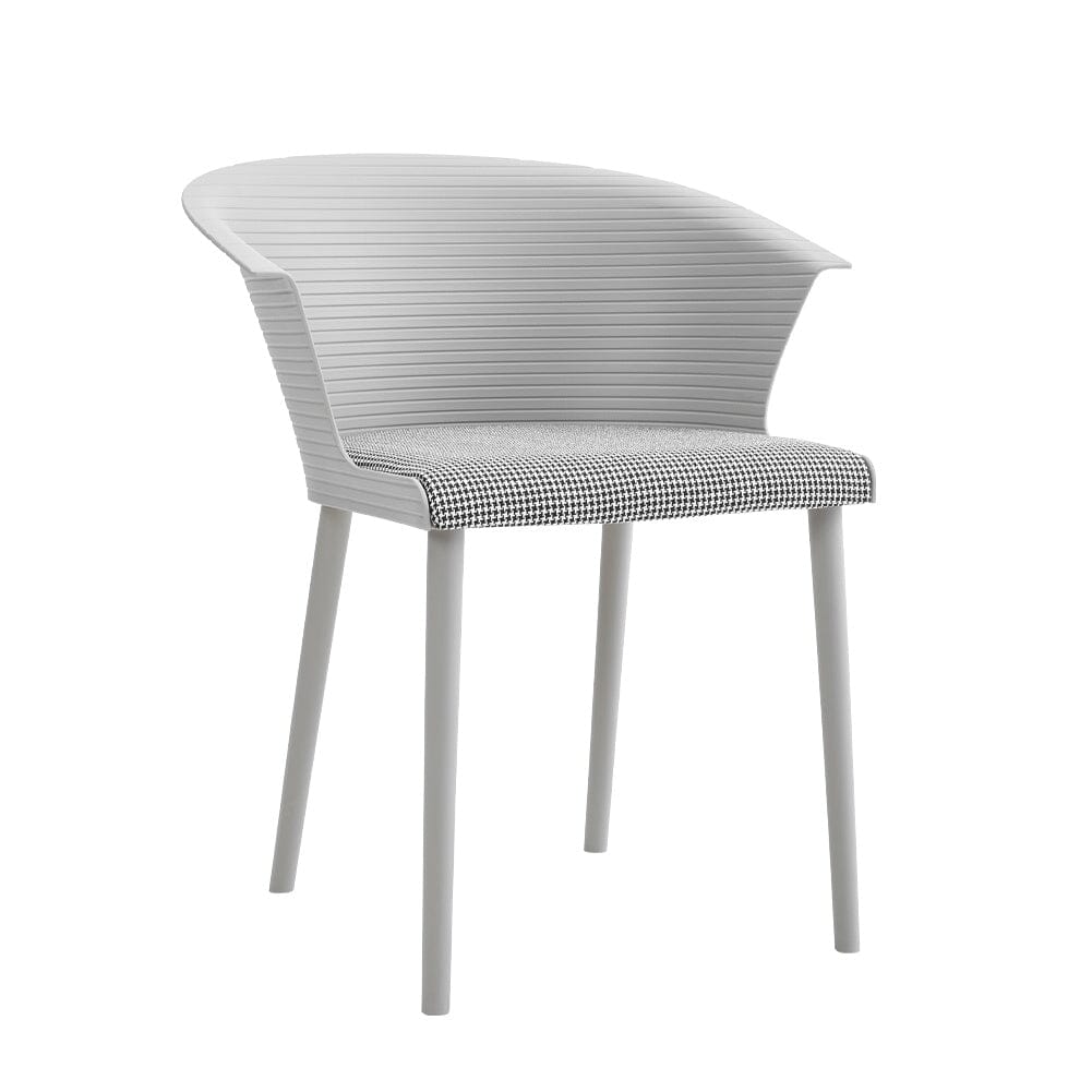 Modern Gray Plastic Chairs, Set of Four, Durable and Lightweight - House Comfort
