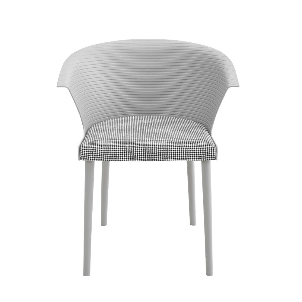 Modern Gray Plastic Chairs, Set of Four, Durable and Lightweight - House Comfort