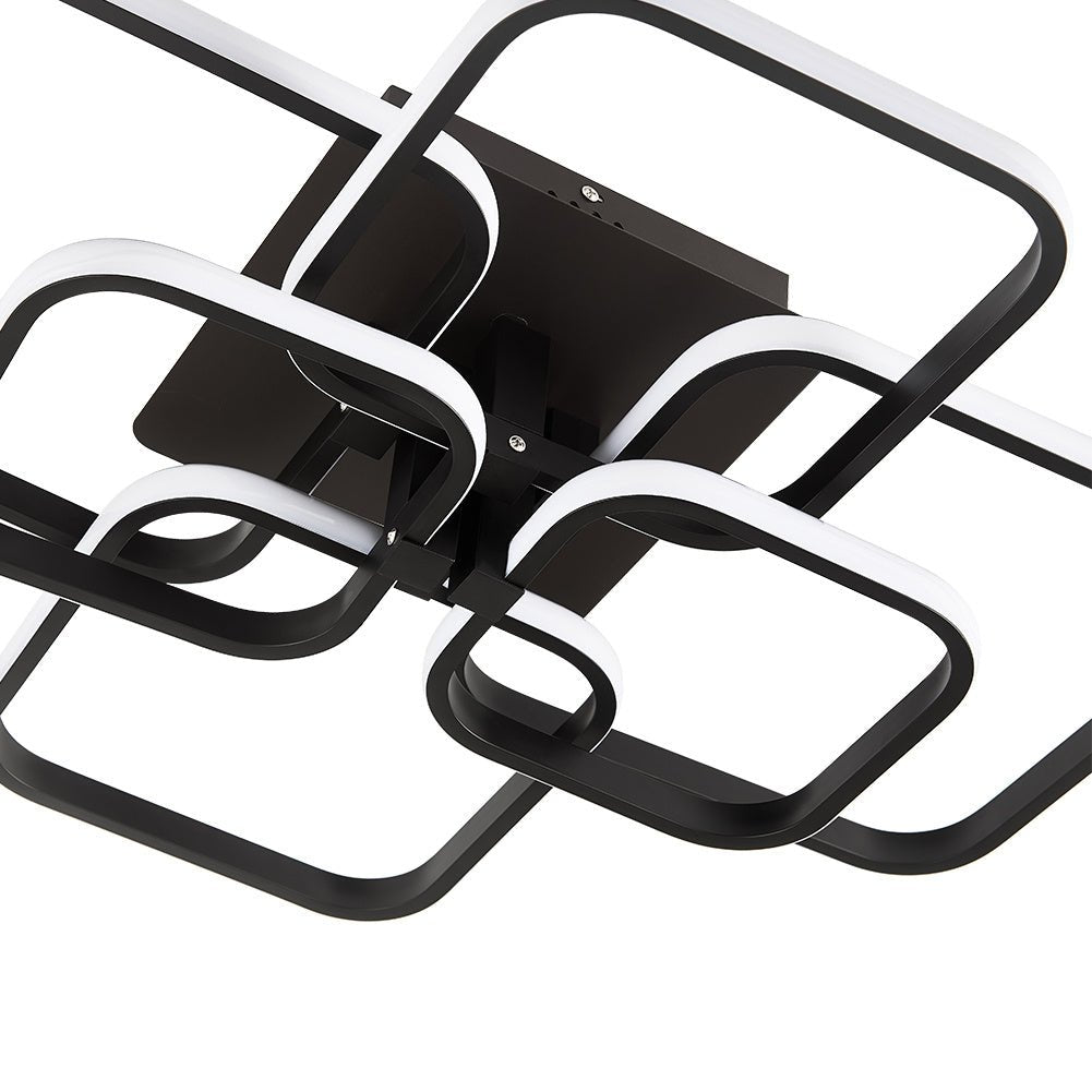 Modern LED Ceiling Light with 6 Squares 102W Flush Mount Pendant Light - House Comfort