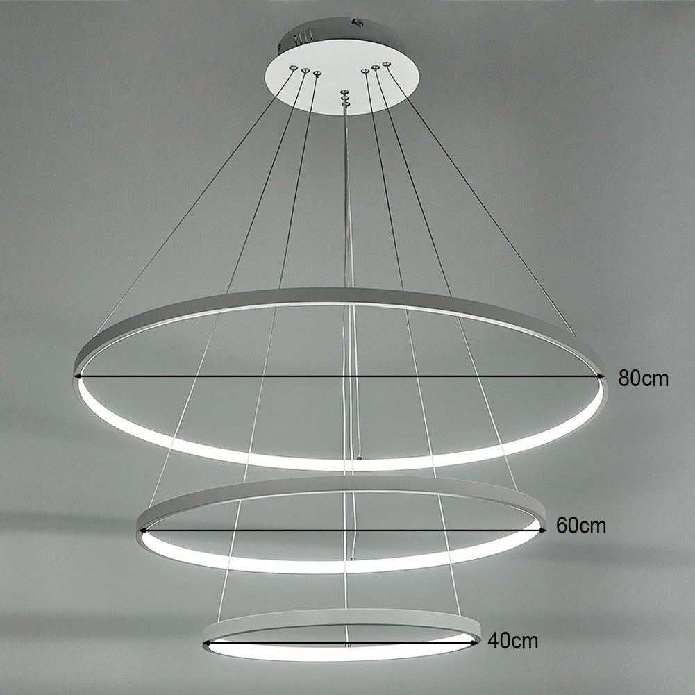 Modern Led Pendant 3 Acrylic Ring Chandelier - House Comfort