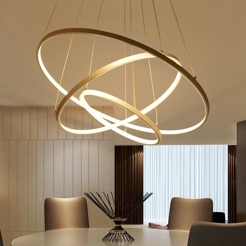 Modern Led Pendant 3 Acrylic Ring Chandelier - House Comfort