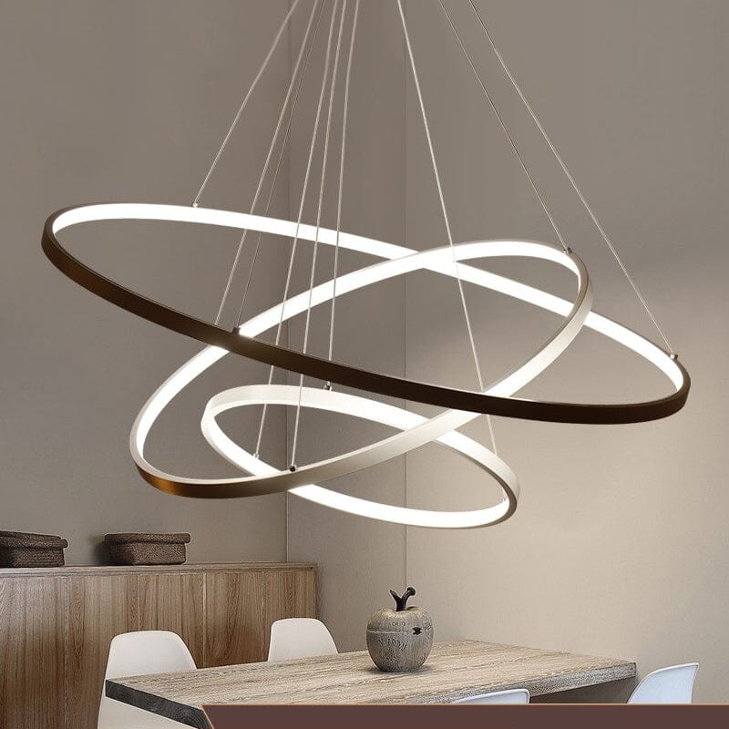 Modern Led Pendant 3 Acrylic Ring Chandelier - House Comfort
