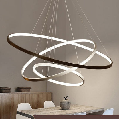 Modern Led Pendant 3 Acrylic Ring Chandelier - House Comfort