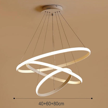Modern Led Pendant 3 Acrylic Ring Chandelier - House Comfort
