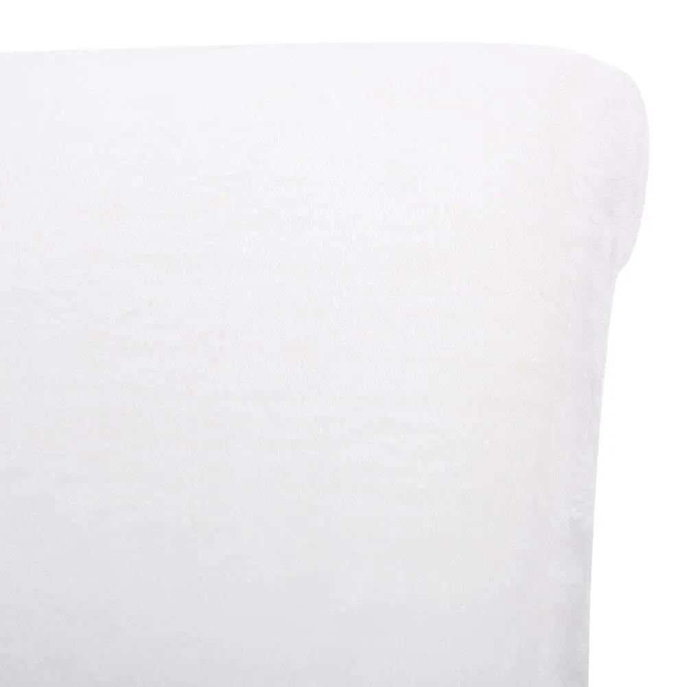 Modern Plush Upholstered Dressing Table Chair with White Legs - House Comfort