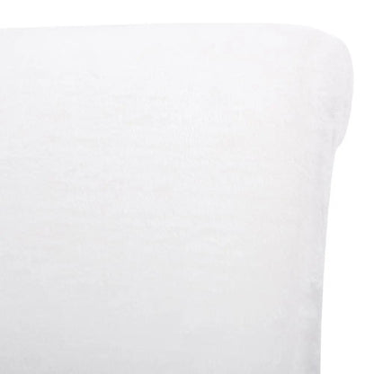 Modern Plush Upholstered Dressing Table Chair with White Legs - House Comfort