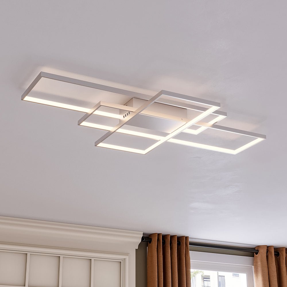Modern Rectangular LED Ceiling Light Non - Dimmable 89W/113W - House Comfort