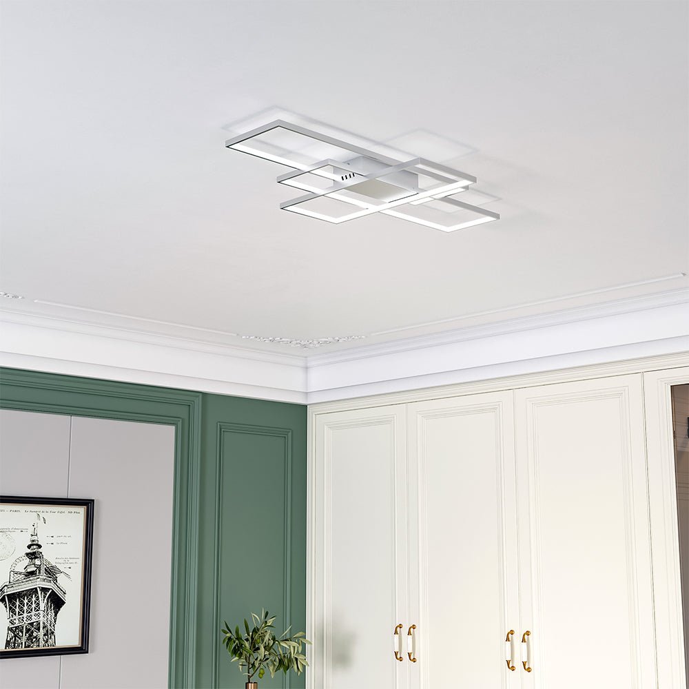 Modern Rectangular LED Ceiling Light Non - Dimmable 89W/113W - House Comfort