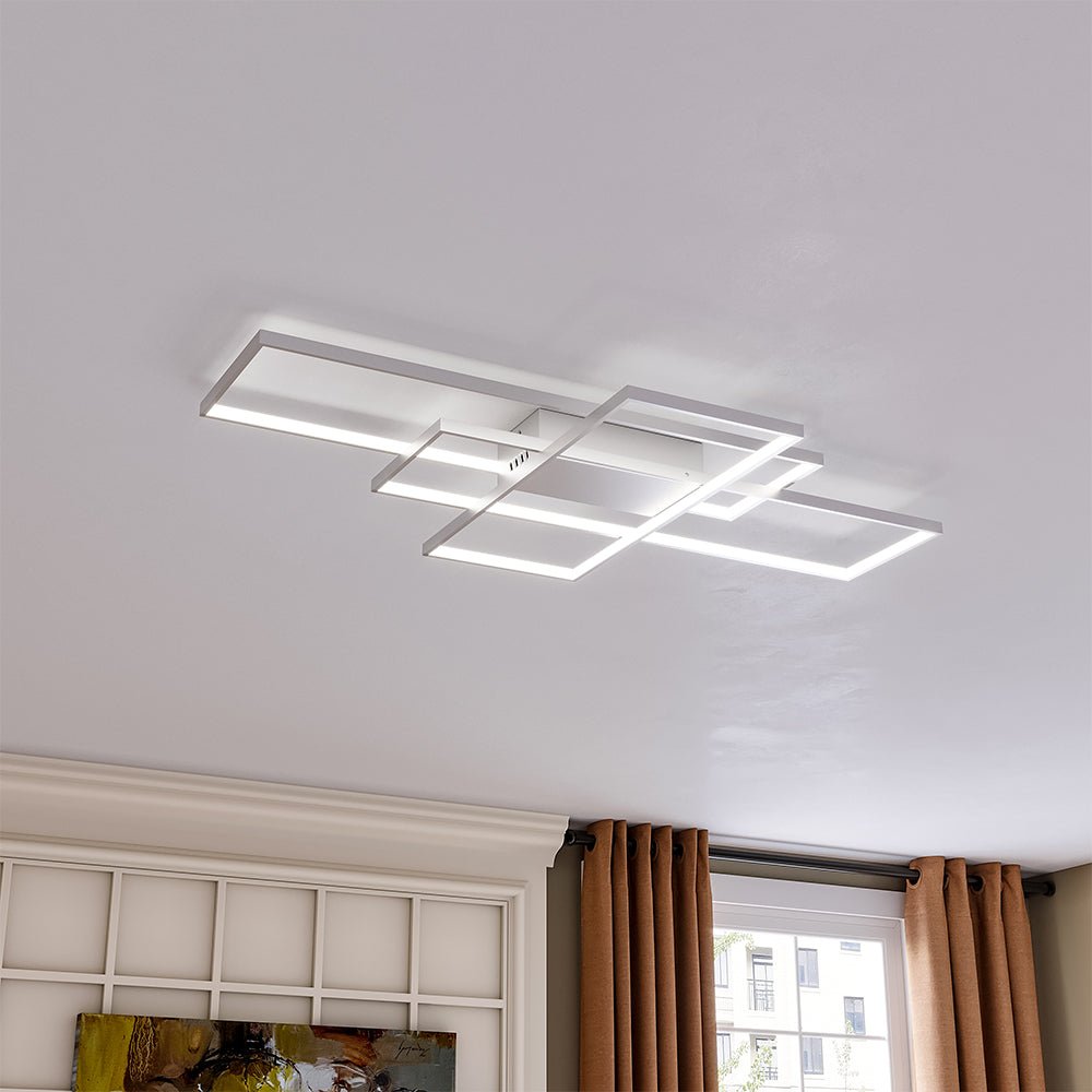 Modern Rectangular LED Ceiling Light Non - Dimmable 89W/113W - House Comfort