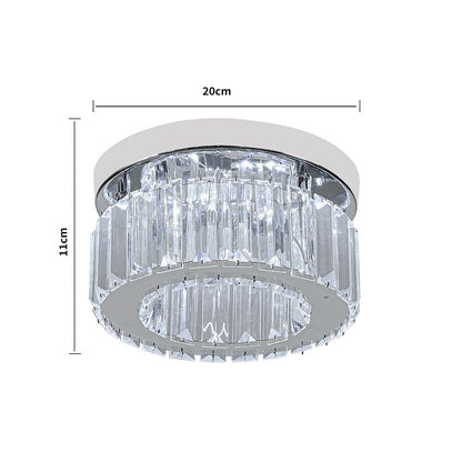 Modern Round Crystal Ceiling Light - House Comfort