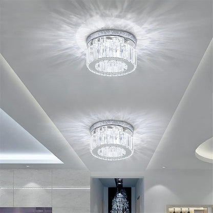 Modern Round Crystal Ceiling Light - House Comfort