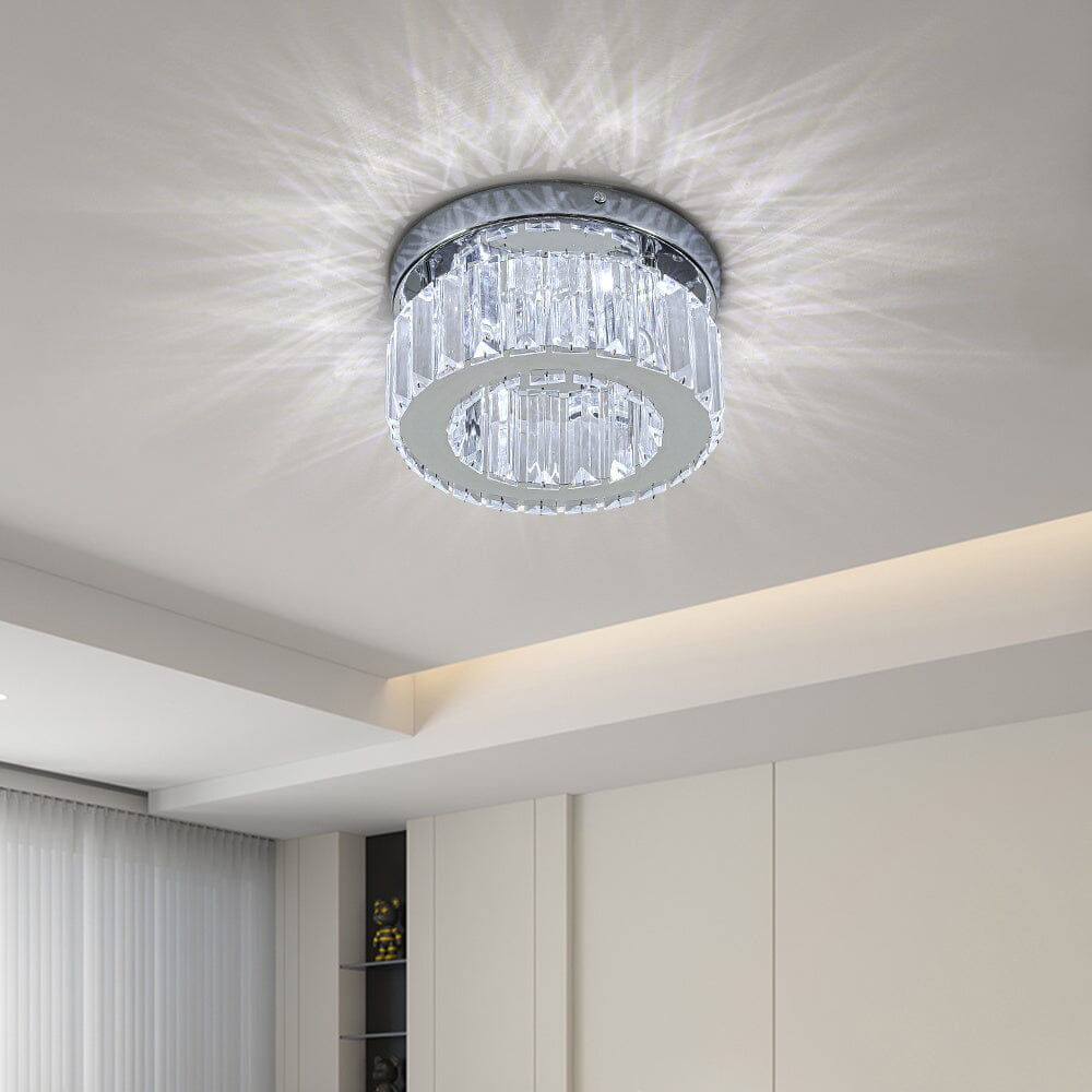 Modern Round Crystal Ceiling Light - House Comfort