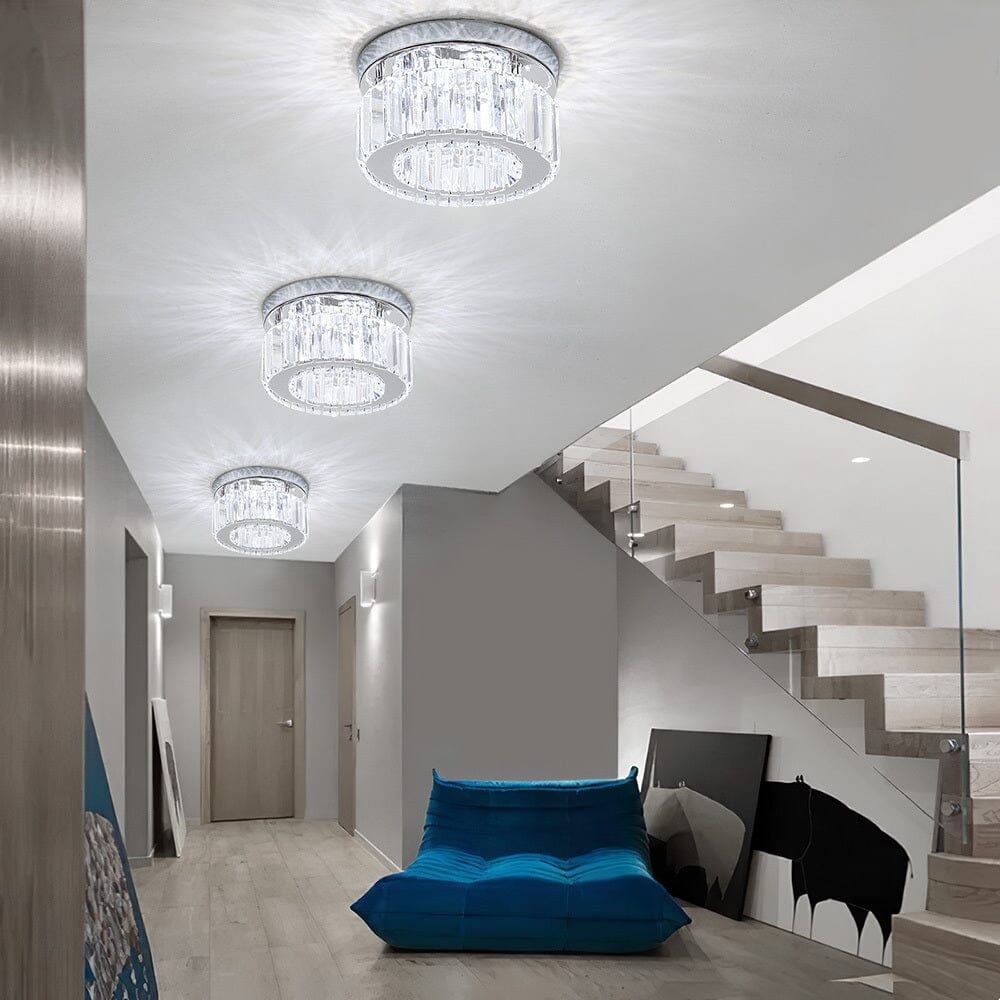 Modern Round Crystal Ceiling Light - House Comfort