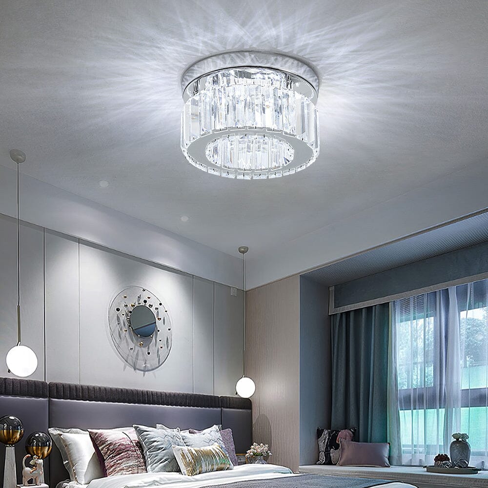 Modern Round Crystal Ceiling Light - House Comfort