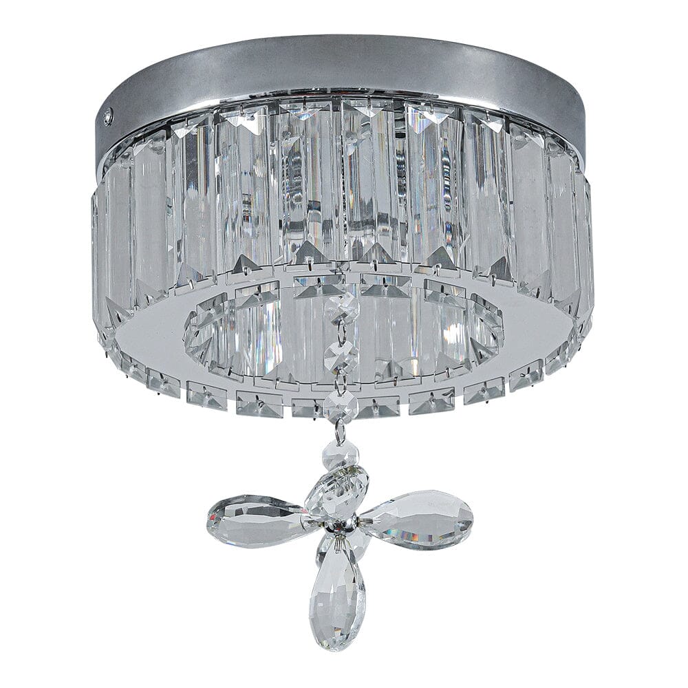 Modern Round Crystal Ceiling Light with Crystal Pendant - House Comfort