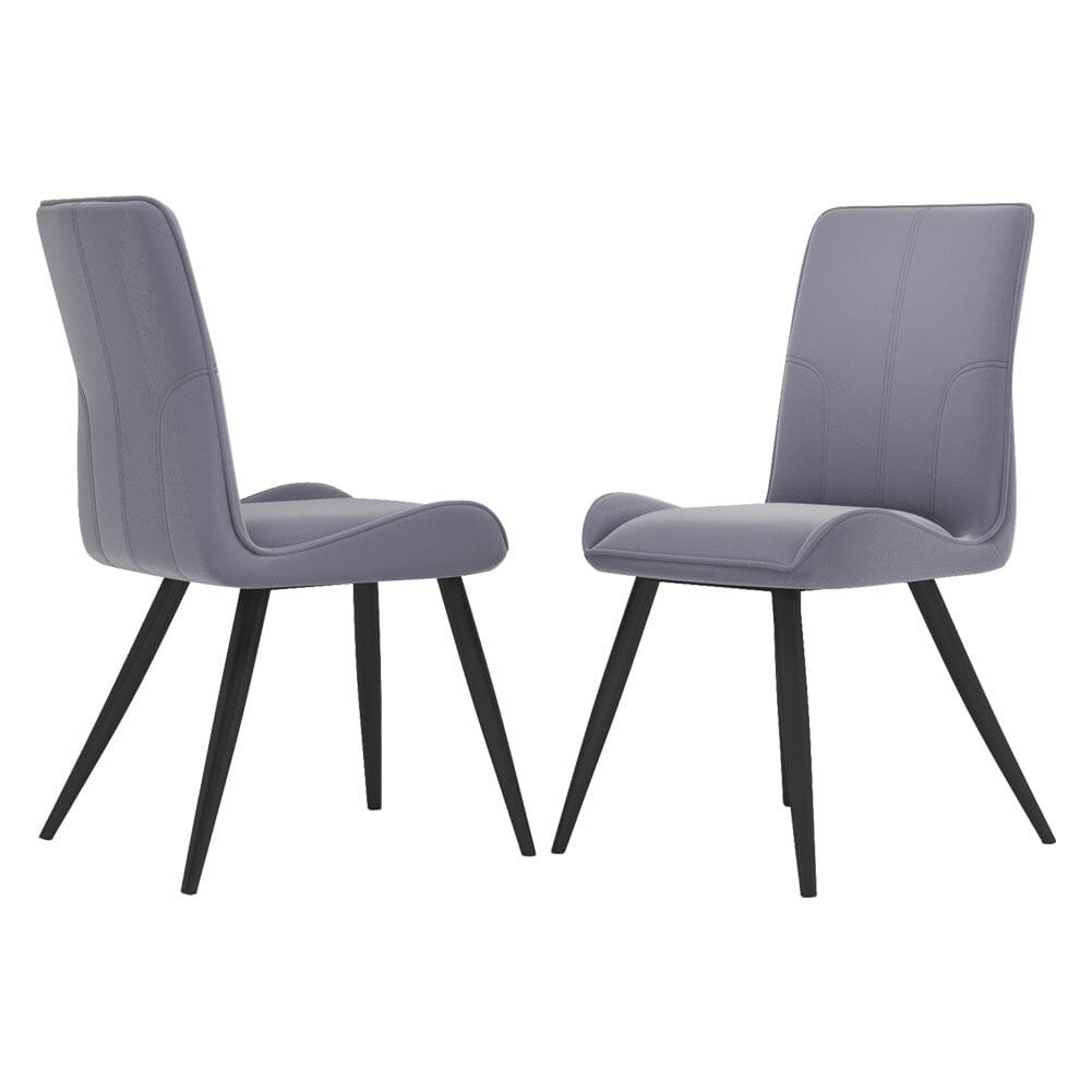 Modern Set of 2 Velvet Upholstered Dining Chairs - House Comfort