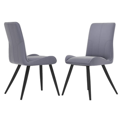Modern Set of 2 Velvet Upholstered Dining Chairs - House Comfort