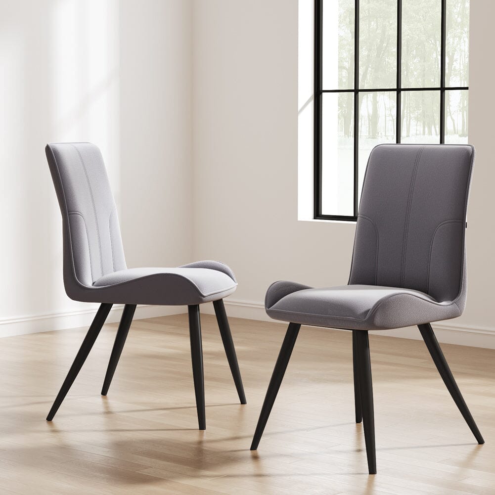 Modern Set of 2 Velvet Upholstered Dining Chairs - House Comfort