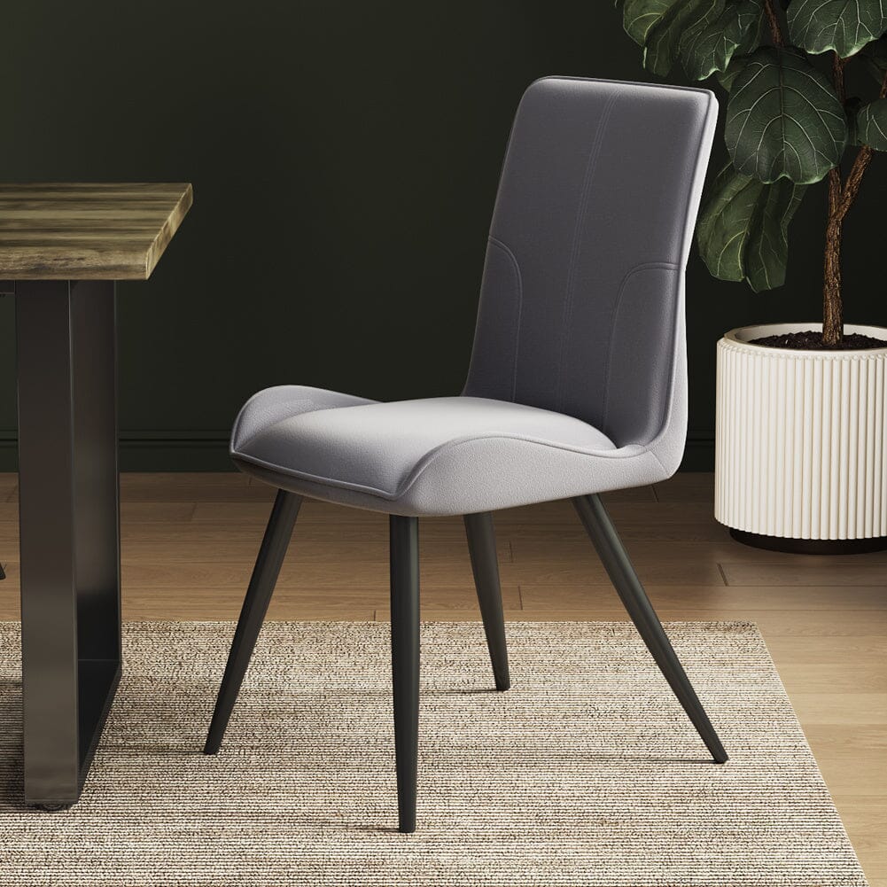 Modern Set of 2 Velvet Upholstered Dining Chairs - House Comfort