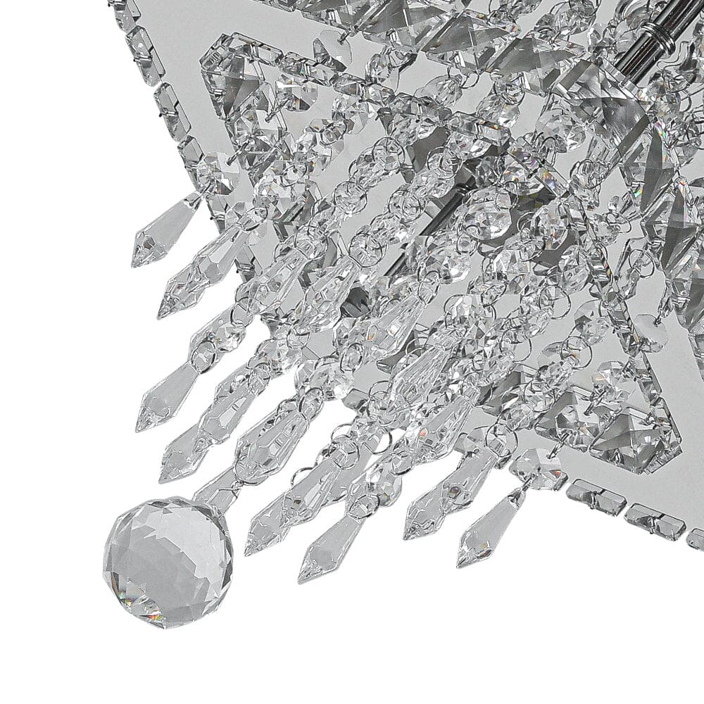 Modern Square Crystal Ceiling Light with Droplets - House Comfort