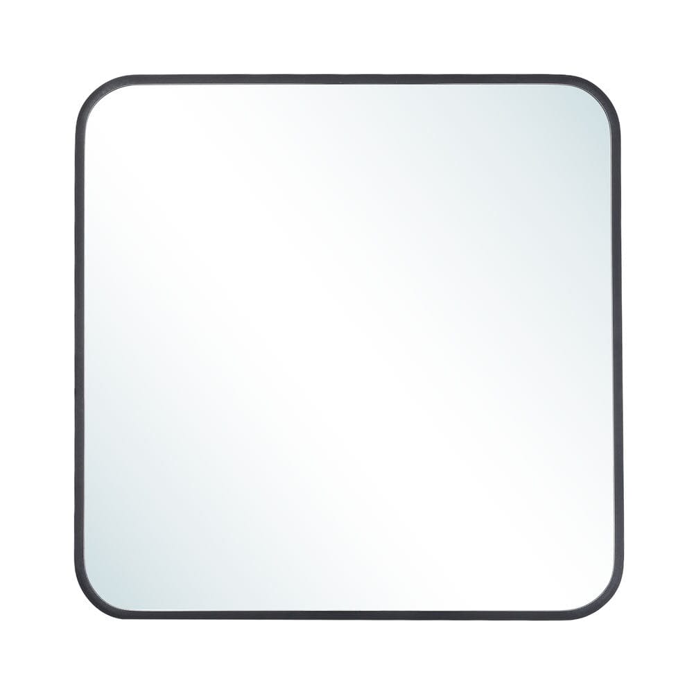 Modern Square Wall Mirror with Aluminum Alloy Frame - House Comfort