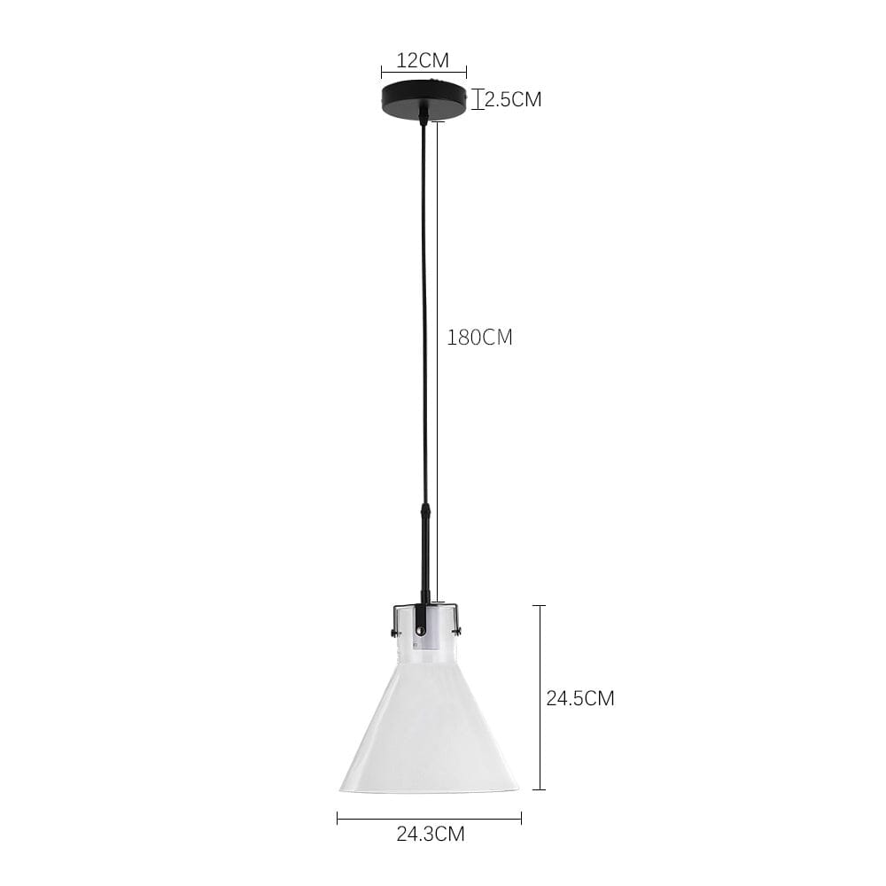 Modern Style Transparent Black Glass Single Light Pendant Light - House Comfort