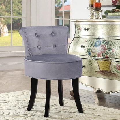 Modern Upholstered Buttoned Stool for Dressing Table - House Comfort