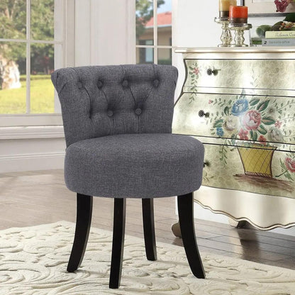Modern Upholstered Buttoned Stool for Dressing Table - House Comfort