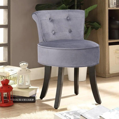 Modern Upholstered Buttoned Stool for Dressing Table - House Comfort
