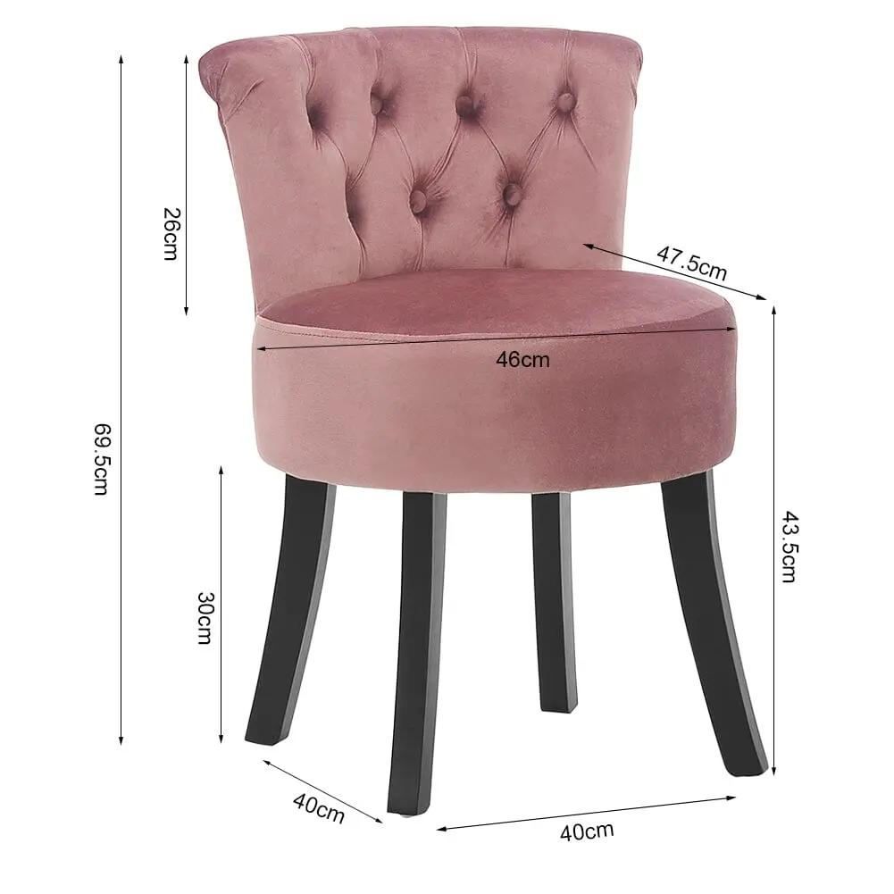 Modern Upholstered Buttoned Stool for Dressing Table - House Comfort